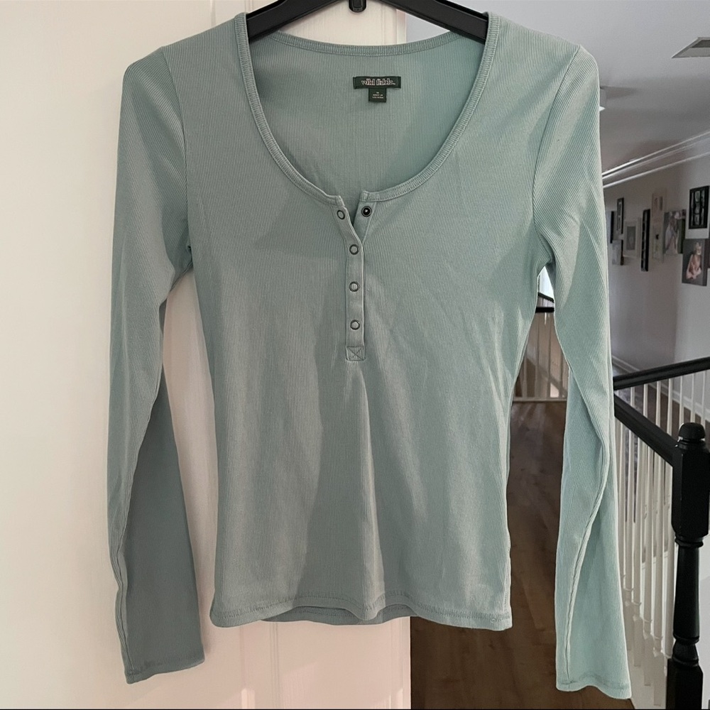Wild Fable Light Blue Long Sleeve Tee